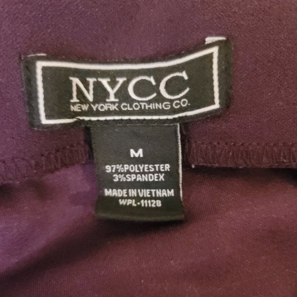 NYCC New York Clothing Co. Women's Purple Below Knee Length Midi Skirt Size M - Picture 4 of 4